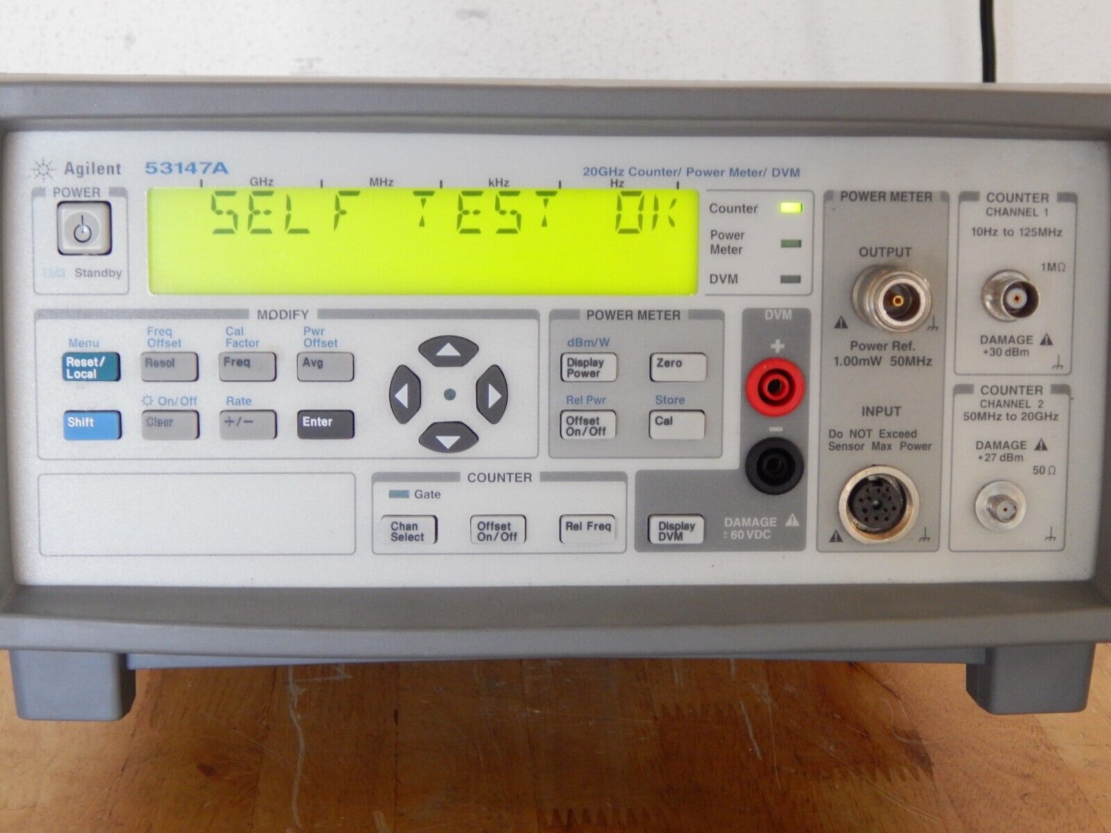 Agilent 53147A Counter/Power Meter/DVM, 20GHz, Opt 001, w/case 123hrs of use Agilent 53147A Counter/Power Meter/DVM, 20GHz, Opt 001, w/case 123hrs of use